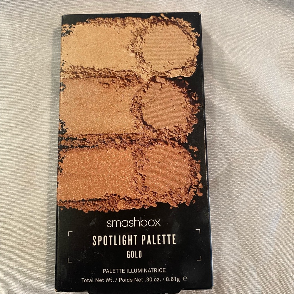 Smash box makeup set: eyeshadow and highlight palette
